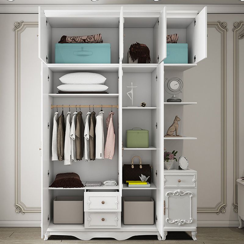 Bedroom Hinged Door Storage Cabinet Manufactured Wood French Country Cabinet with Drawers Clearhalo 'Armoires & Wardrobes' 'armoires_wardrobes' 'Bedroom Furniture' 'furn' 'furn_armoires_wardrobes' 'Furniture' 1200x1200_486c876a-27ce-4ffd-b3c4-93ba7fd39813