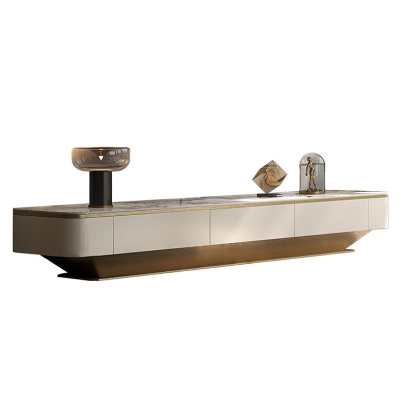 Glam TV Console Stone Media Console TV Stand Enclosed Storage Console with Drawers Clearhalo 'furn' 'furn_tv_stands_entertainment_centers' 'Furniture' 'Living Room Furniture' 'TV Stands & Entertainment Centers' 'TV Stands & Media Storage Furniture' 'tv_stands_entertainment_centers' 1200x1200_486ea3e2-238d-409c-bd4d-bd094455fa27