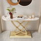 Tavolo console in pietra glam in ferro graffio di divano console resistente alla sala