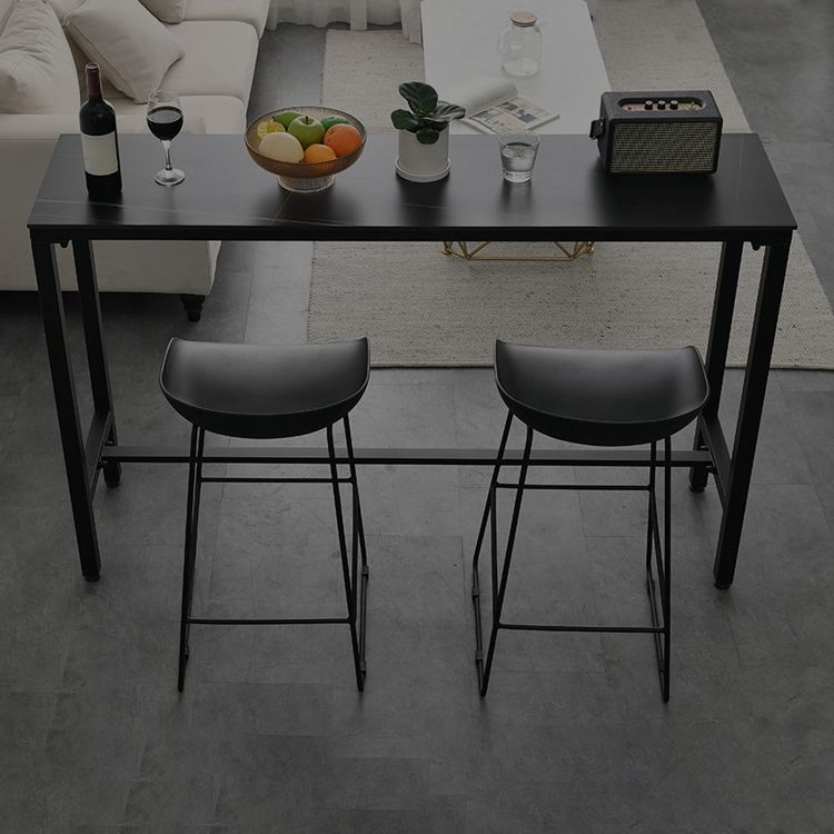 Industrial Rectangle Sintered Stone Table Dining Bar Counter Table for Kitchen Clearhalo 'Bar Furniture' 'Bar Tables' 'bar_tables' 'furn' 'furn_bar_tables' 'Furniture' 'furniture_bar_tables' 'Kitchen & Dining Furniture' 1200x1200_4871687d-9ef5-47a4-ae92-c706c6b44174