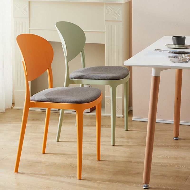 Scandinavian Restaurant Open Back Side Chair Plastic Matte Finish Dining Chair Clearhalo ' kitchen&dining_furn' 'Dining Chairs' 'Dining Tables & Seating' 'dining_chair' 'furn' 'furn_dining_chair' 'Furniture' 'furniture_dining_chair' 'Kitchen & Dining Furniture' 'kitchen' 1200x1200_48749128-ac78-427d-9c9f-f5bfa66193b7