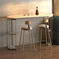 Glam Iron Bar Dining Table Stone Top Oval Indoor Bistro Table with 2-Shelf Clearhalo 'Bar Furniture' 'Bar Tables' 'bar_tables' 'furn' 'furn_bar_tables' 'Furniture' 'furniture_bar_tables' 'Kitchen & Dining Furniture' 1200x1200_4875e32a-9a86-4768-8ca7-48ed06a96f92