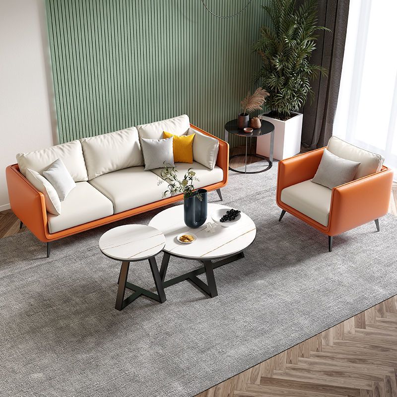 Contemporary Pillow Top Arm Reclining Sofa with Sewn Pillow Back Clearhalo 'furn' 'furn_sofas' 'Furniture' 'furniture_sofas' 'kitchen' 'kitchen_sofas' 'Living Room Furniture' 'Sofa' 'sofas' 1200x1200_48769d12-cdee-4152-8a94-b9995a04a095