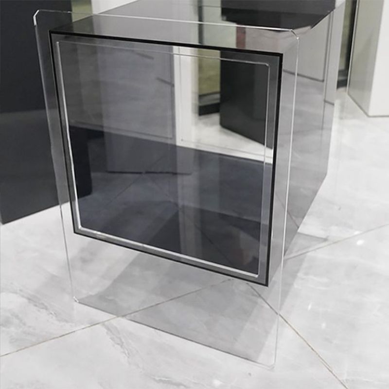 Rectangular Acrylic End Table Set with Storage Modern Simple 21.65" Tall Side Table