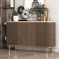 Glam Side Board Marble Sideboard Cabinet with Doors for Kitchen Clearhalo 'buffet_sideboard' 'Buffets & Sideboards' 'furn' 'furn_buffet_sideboard' 'Furniture' 'Kitchen & Dining Furniture' 1200x1200_48797bdc-7b41-43c2-b08b-496e9aaa7feb