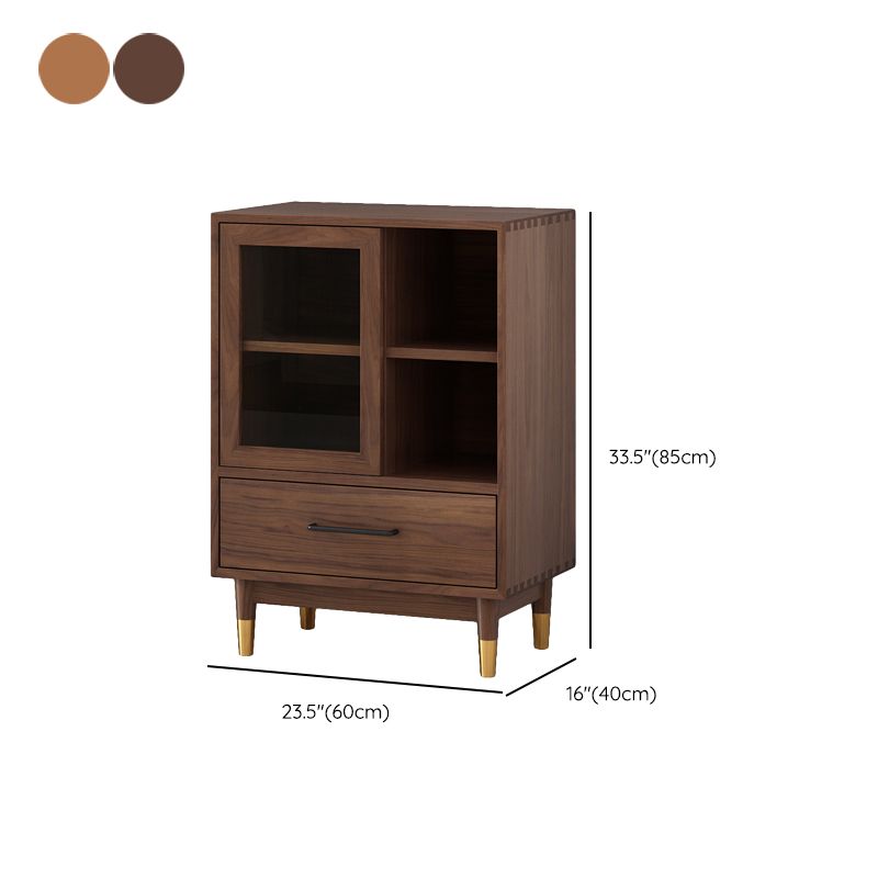 Modern Style Closed Back Bookshelf Wooden Bookcase with Drawer Storage