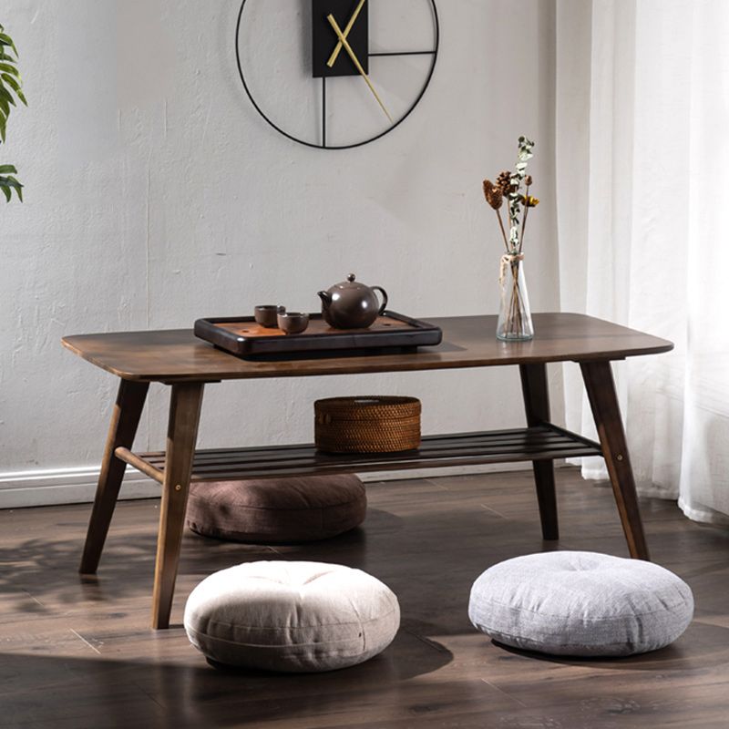 Contemporary Coffee Table 4 Legs Wooden Cocktail Table with Storage Clearhalo 'Coffee & Accent Tables' 'Coffee Tables' 'coffee_tables' 'furn' 'furn_coffee_tables' 'Furniture' 'Living Room Furniture' 1200x1200_487bd6f6-2c22-43ca-8aa6-bbd94d210094