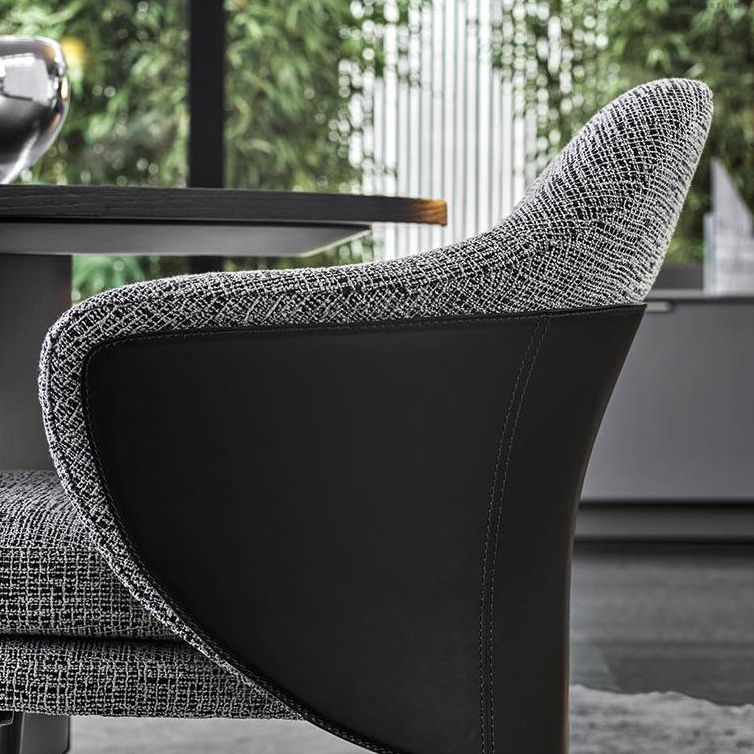 Silla de comedor de estilo contemporáneo silla de comedor tapizada en gris