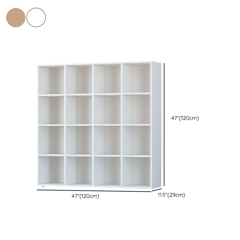 Closed Back Standard Bookcase Contemporary Engineered Wood Bookshelf