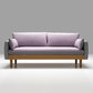 Contemporain 29.9 "H Coton Blend Square ARM SOFA pour l'appartement