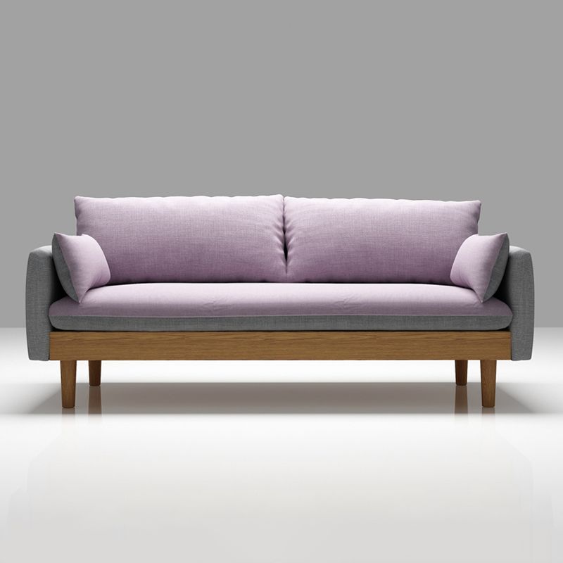 Contemporain 29.9 "H Coton Blend Square ARM SOFA pour l'appartement