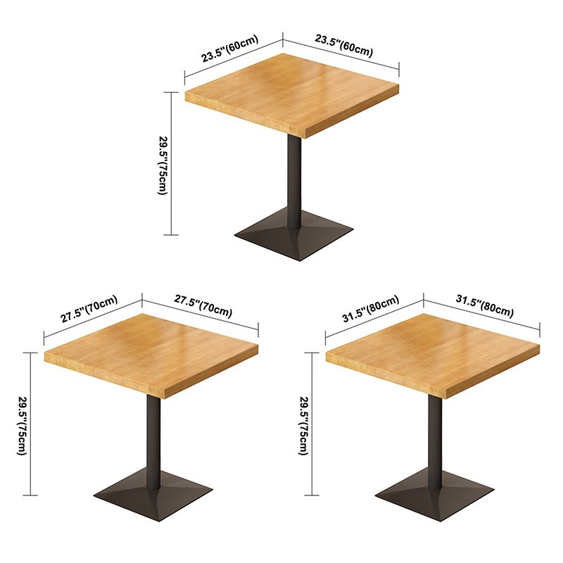 Industrial Solid Wood Dining Table Brown Square Table with Metal Base for Dinning Room Clearhalo ' dining_table' 'Dining Tables & Seating' 'Dining Tables' 'furn' 'furn_dining_table' 'Furniture' 'furniture_dining_table' 'Kitchen & Dining Furniture' 'kitchen&dining_furn' 'kitchen' 'kitchen_dining_table' 1200x1200_487e1939-106b-4698-ae49-220fe4088884