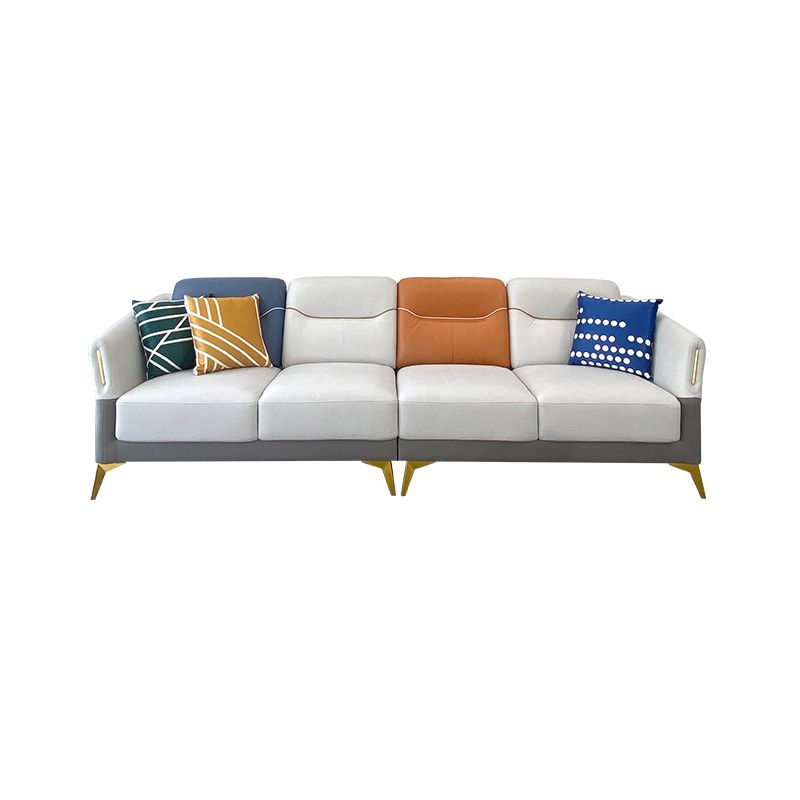 Flared Arm Modern Standard Faux Leather Stain Resistant Settee Couch Clearhalo 'furn' 'furn_sofas' 'Furniture' 'Living Room Furniture' 'Sofa' 'sofas' 1200x1200_48825bb0-0b4d-43f8-ab37-149e0668d560