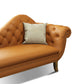 Traditional Leather Accent Chair One Armed Rolled Arms Chaise