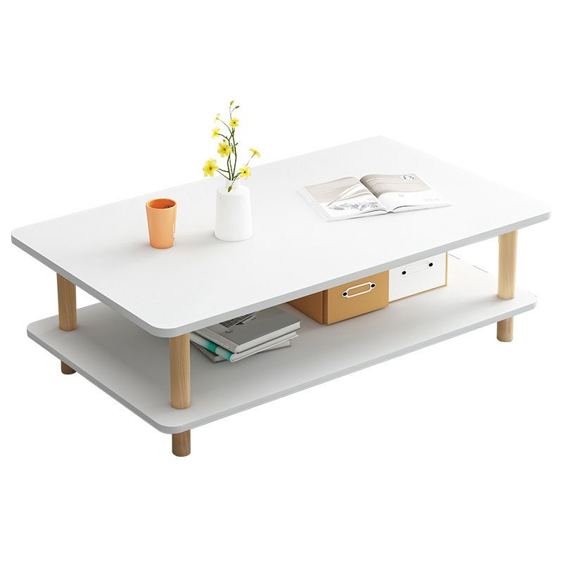 17 "Hモダンな長方形の木製コーヒーテーブル4脚カクテルテーブル付きカクテルテーブル