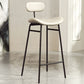 Faux Leather Bar Stools Scandinavian Low Back Armless Barstool with 4 Iron Legs Clearhalo 'Bar Furniture' 'Bar Stools' 'bar_stools' 'furn' 'furn_bar_stools' 'Furniture' 'Kitchen & Dining Furniture' 1200x1200_48845000-80de-4eaf-a661-96583b9513c9