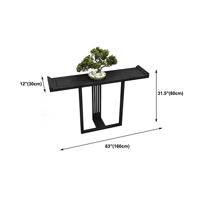 Console ovale da 11,8 "W del tavolo ovale moderno console in legno massiccio
