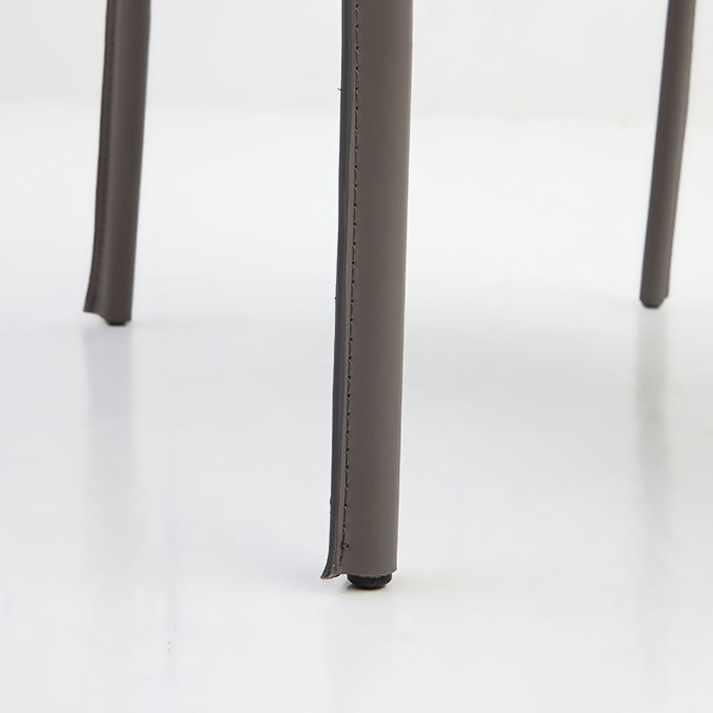 Modern Design Leather Chair Kitchen Solid Back Single Dining Arm Chair Clearhalo ' kitchen&dining_furn' 'Dining Chairs' 'Dining Tables & Seating' 'dining_chair' 'furn' 'furn_dining_chair' 'Furniture' 'furniture_dining_chair' 'Kitchen & Dining Furniture' 'kitchen' 1200x1200_48862480-c79f-497b-813a-3192e8f397c0