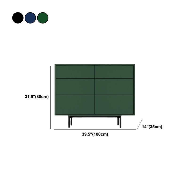 13.77" Wide Modern Accent Chest with 6 Drawers and 4 Straight Black Legs Clearhalo 'Cabinets & Chests' 'cabinets_chests' 'furn' 'furn_cabinets_chests' 'Furniture' 'Living Room Furniture' 1200x1200_488788dc-0764-4a54-8717-28eedfc9986b