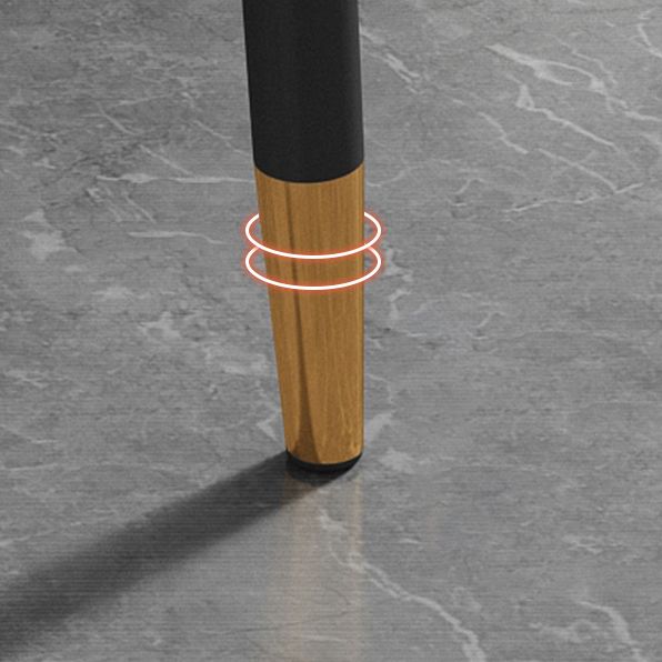 Contemporary Metallic Fixed Dining Table Rectangle Formal Dinette Set with Balck Base Clearhalo 'Dining Room Sets' 'Dining Tables & Seating' 'dining_room_set' 'furn' 'furn_dining_room_set' 'Furniture' 'furniture_dining_room_set' 'Kitchen & Dining Furniture' 'kitchen&dining_furn' 'kitchen' 1200x1200_4889a0e4-9865-4507-8dd3-9c7e74aa6322