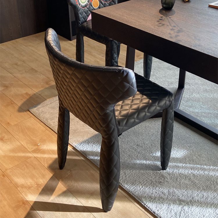 Hedendaagse stijl wingback gestoffeerde eetkamerstoel voor eetkamer