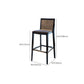 Linen Stools with Ash Wood Frame Industrial Counter & Bar Stools for Home