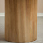Mesa de comedor contemporánea de madera maciza, mesa de comedor redonda para comedor