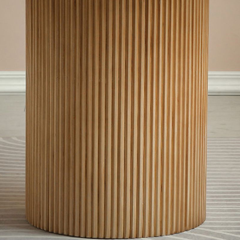 Mesa de comedor contemporánea de madera maciza, mesa de comedor redonda para comedor