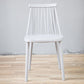 Nordic Style Armless Side Chairs Slat Back Chair with Plastic Legs for Home Use