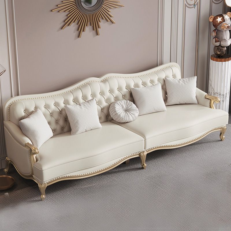 Divano moderno moderno di beige di metà secolo.