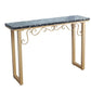 Glam Marble Console Table 12" W Rectangle Sled Accent Table for Hall Clearhalo 'Console Tables' 'console_tables' 'Entry & Mudroom Furniture' 'furn' 'furn_console_tables' 'Furniture' 1200x1200_488eb388-b732-4982-9c32-e853b27b3f53