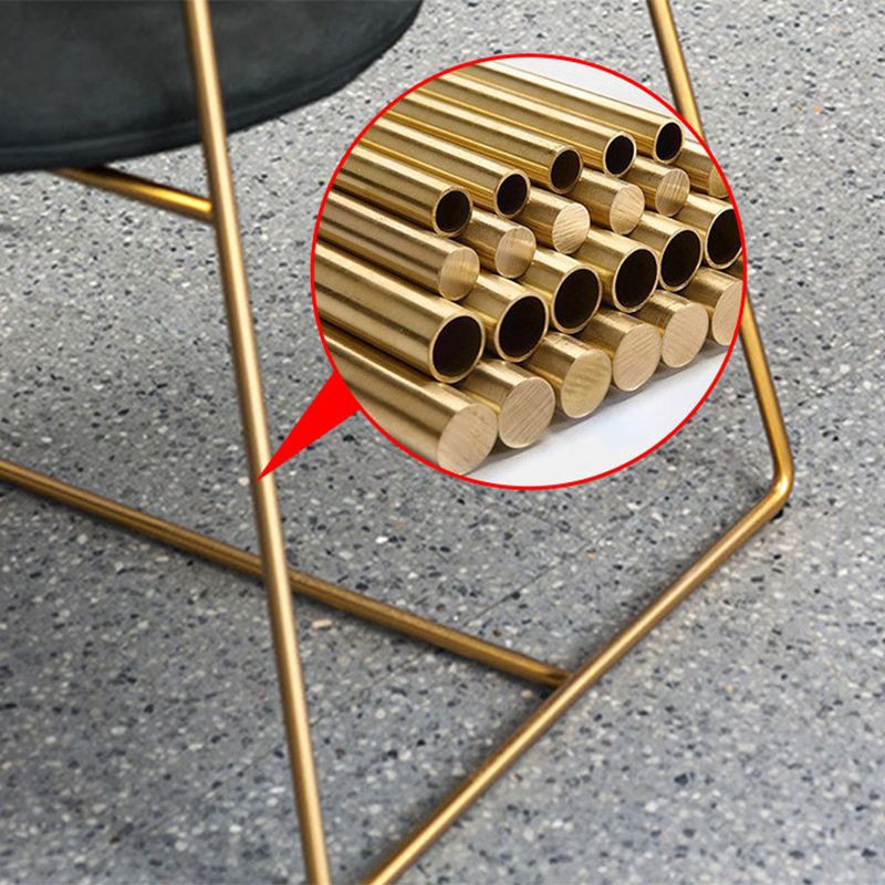 Sillas de comedor de Velvet Glam Velvet Silla de comedor de brazo de metal para uso en el hogar