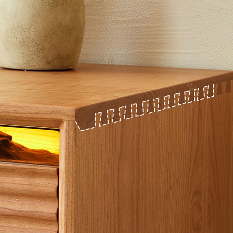 Contemporánea tocador doble horizontal de almacenamiento de madera para dormitorio para dormitorio