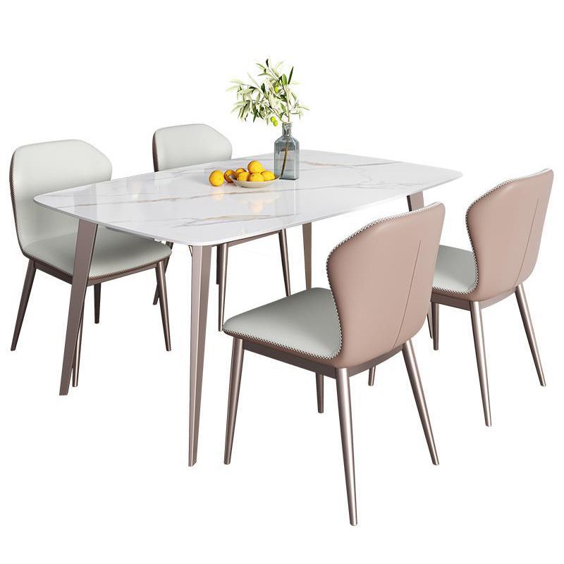 コンテンポラリースタイル1/2/5/7ピースダイニングチェアセットストーン長方形の家具
