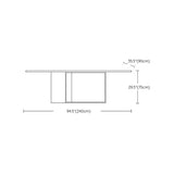 Scrivania di scrittura glam curva e scrivania per ufficio in metallo e pino