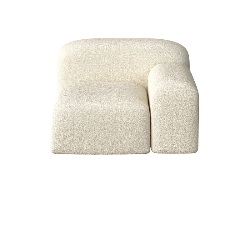 Zeitgenössischer Stil Stationärer Sofa Wolle gerolltes Armsofa in Weiß