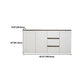 Sideboard in legno ingegnerizzato a 3 cassetto glam per soggiorno per soggiorno