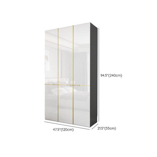 Moderne rechthoekige garderobe kast houten witte kast met kledingrail