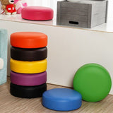 Modern Pouf Ottoman Faux Leather Upholstered Solid Color Round Ottoman with Wheels Clearhalo 'furn' 'furn_ottomans_poufs' 'Furniture' 'Living Room Furniture' 'Ottomans & Poufs' 'ottomans_poufs' 1200x1200_489317a0-9ed4-46e4-acf1-e20096b56c93