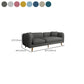 Contemporary 27.55" H Cotton Blend Square Arm Sofa with Pillows