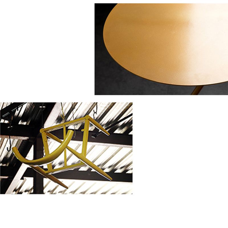 Mid-Century Round Side End Table Metal Cross Legs End Table, 22.8" Tall Clearhalo 'Coffee & Accent Tables' 'End & Side Tables' 'end_side_tables' 'furn' 'furn_end_side_tables' 'Furniture' 'Living Room Furniture' 1200x1200_489393bf-11e2-4bc8-916c-0dc51f8d07eb