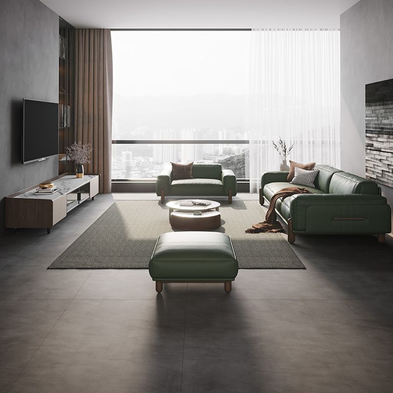 Cuscini verdi della foresta vintage a braccio quadrato salotto