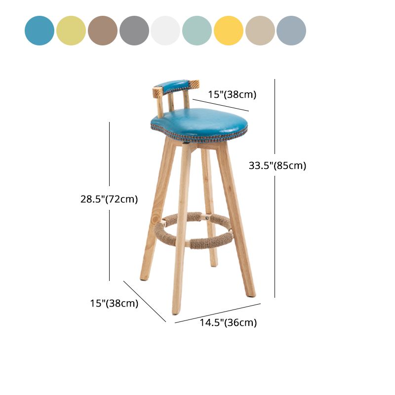 Scandinavian Natural Wood Counter Stools Low Back Bar Stools with Footrest Clearhalo 'Bar Furniture' 'Bar Stools' 'bar_stools' 'furn' 'furn_bar_stools' 'furniture_bar_stools' 'Kitchen & Dining Furniture' 'kitchen&dining_furn' 'kitchen' 'kitchen_furn' Furniture' 1200x1200_489558bf-934f-41e3-a1a4-0fd69bc880a9