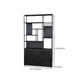 78.74" H Industrial Black Shelf Bookcase Etagere Metal Bookshelf
