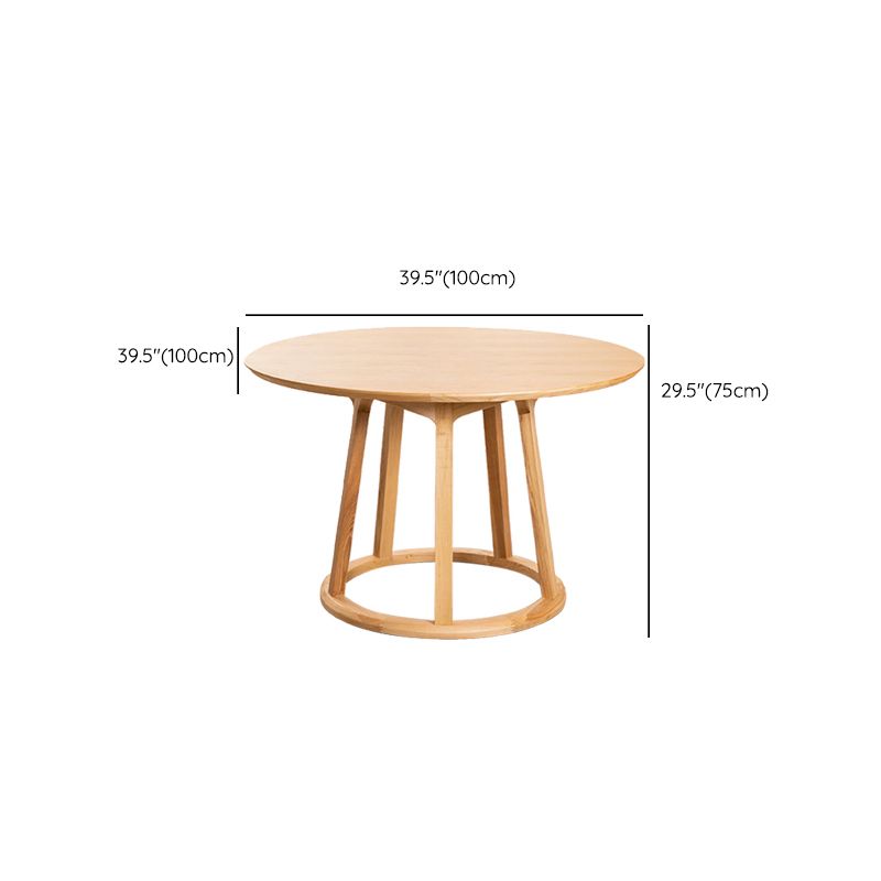 Modern Solid Wood Dining Table Wooden Round Table with Pedestal Base for Restaurant Clearhalo 'Dining Tables & Seating' 'Dining Tables' 'dining_table' 'furn' 'furn_dining_table' 'Furniture' 'Kitchen & Dining Furniture' 1200x1200_4899ee14-23eb-4b2c-8364-e26e51600657