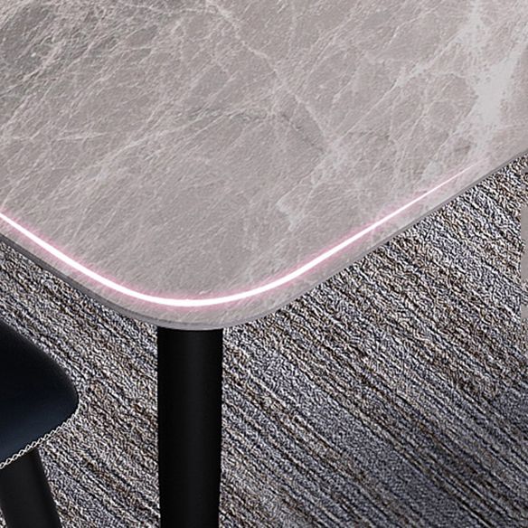 Modern Style Dining Room Set with Sintered Stone Dining Table and Upholstery Chairs Clearhalo 'Dining Room Sets' 'Dining Tables & Seating' 'dining_room_set' 'furn' 'furn_dining_room_set' 'Furniture' 'furniture_dining_room_set' 'Kitchen & Dining Furniture' 'kitchen&dining_furn' 'kitchen' 1200x1200_489afdb9-b211-42bf-86a7-c9f0d6ace4f5