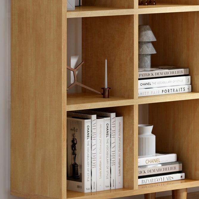 Modern Style Open Back Bookshelf Wooden Shelf Bookcase in Brown Clearhalo 'Bookcases' 'furn' 'furn_bookcases' 'Furniture' 'Office Furniture' 1200x1200_489b1b5b-e20e-4982-bbec-a8f405336499