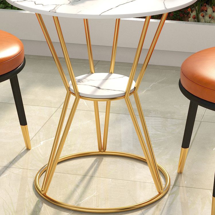 Juego de mesa de comedor de piedra blanca 1/2/4 piezas de comedor moderno