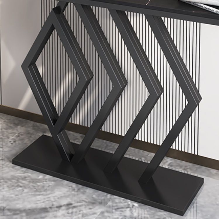 Tavolo di accento resistente ai graffi con tavolo piedistallo di ferro e top in pietra