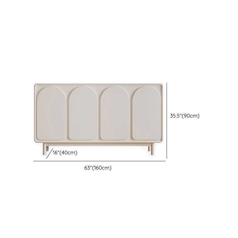 Stile contemporaneo bianco cabinet bidone soggiorno supporto buffet, 35,4 "h